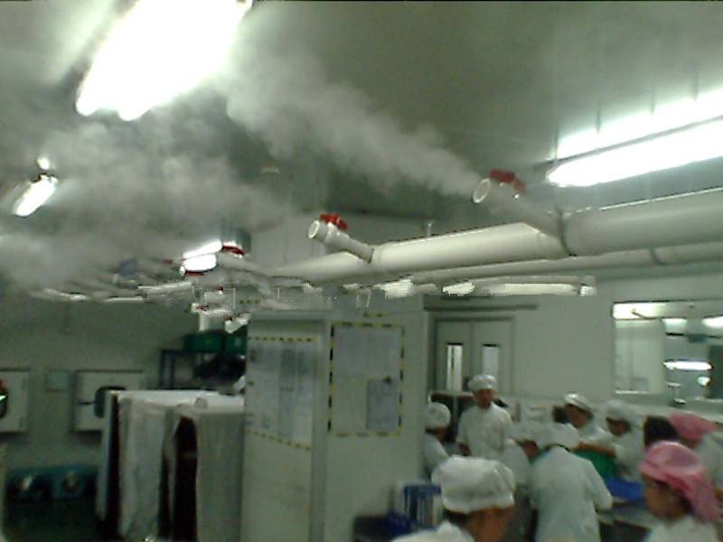 運作車間噴霧加濕效果圖