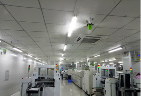電子廠工業加濕器運作效果圖