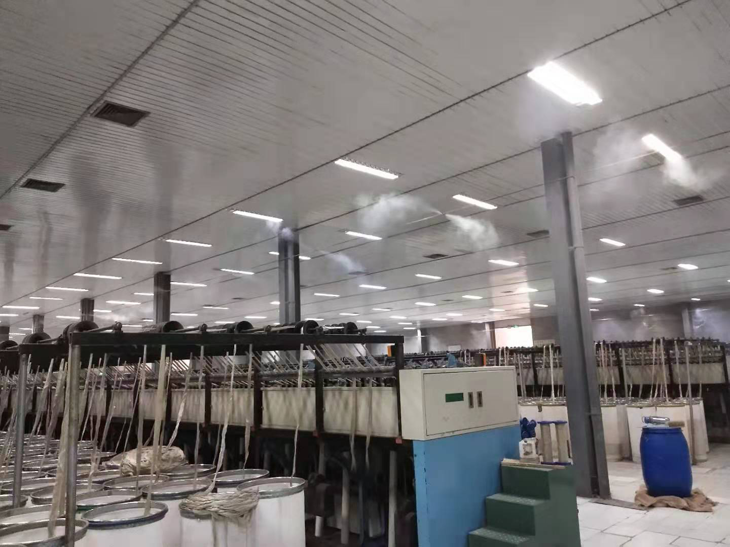 前紡車間噴霧運作效果圖照片