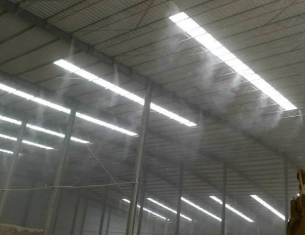 水泥廠用噴霧降塵系統運作效果圖