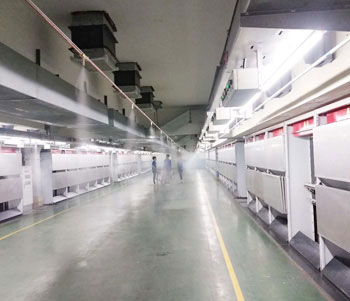 福建錦興集團紡絲車間工業加濕系統順利完工