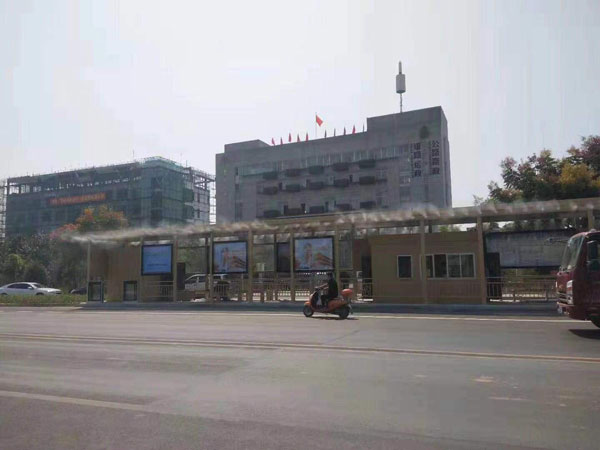 浦江公交車站噴霧降溫系統