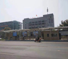 浙江佳實智能噴霧降溫系統應用在浦江縣公交車站臺