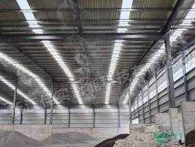 混凝土料倉噴霧除塵系統案例